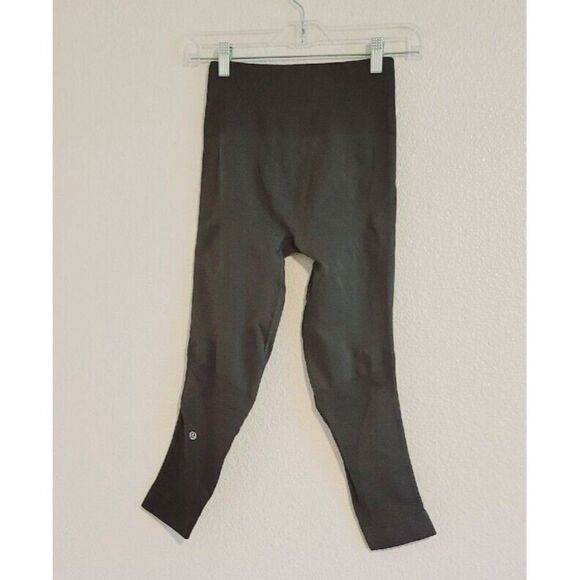 Lululemon High Waist Seamless Army Green  Legging Women's Size 2 - Picture 6 of 9